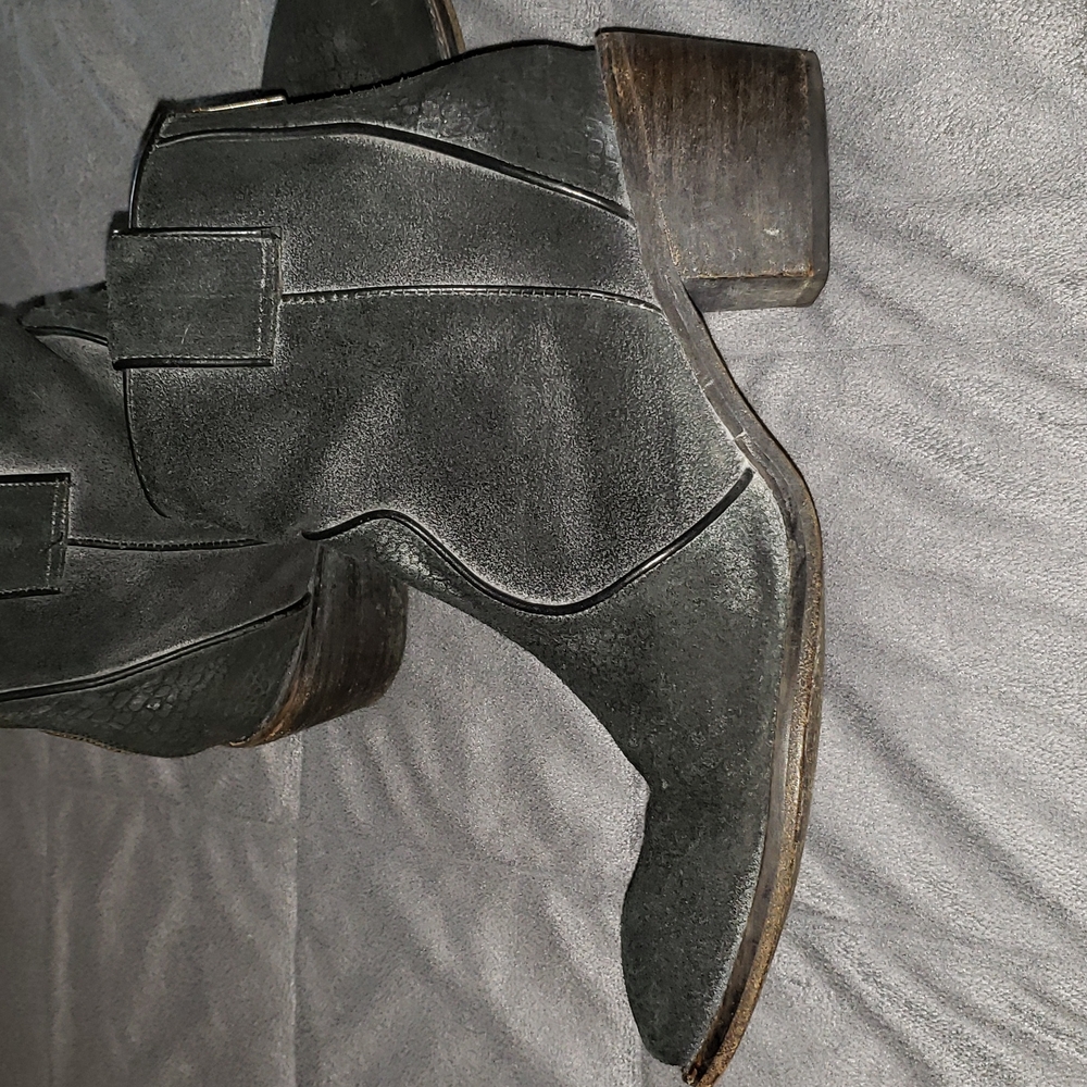 fanylrobin + Free People Larry Black Bootie Sz 10